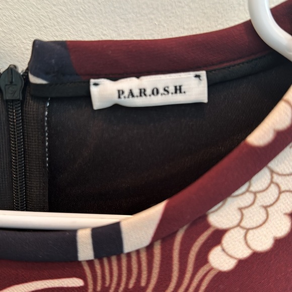 PAROSH - Gorgeous burgundy cream blouse. Never worn. - Picture 4 of 4